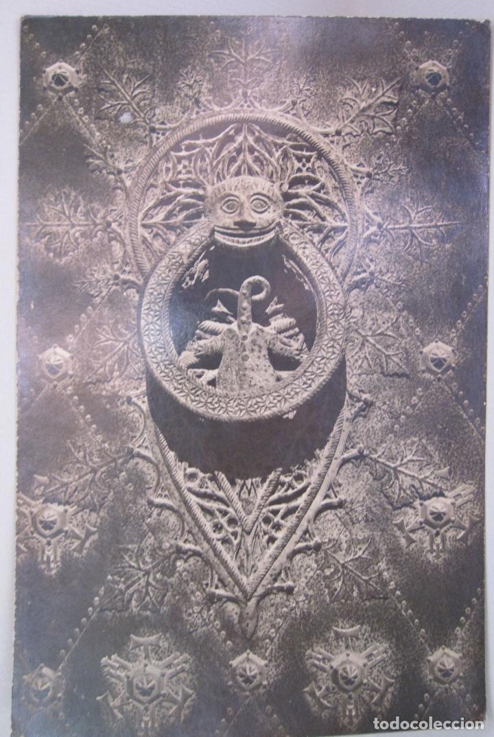 Fotografia antiga: FOTOGRAFIA ALDABON DE LA PUERTA DE LA CATEDRAL DE TARRAGONA. GOTICO 13,5X9 CM