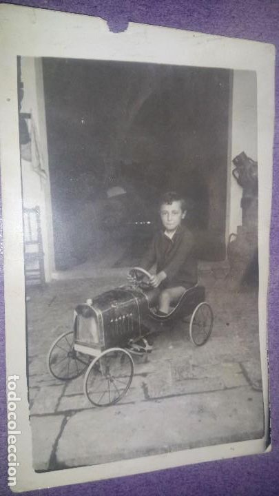 Alte Fotografie: Fotograf&iacute;a, NI&Ntilde;O en COCHE de Pedales.