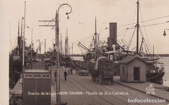 Alte Fotografie: PUERTO DE LA LUZ GRAN CANARIA MUELLE SANTA CATALINA JG N&ordm; 19
