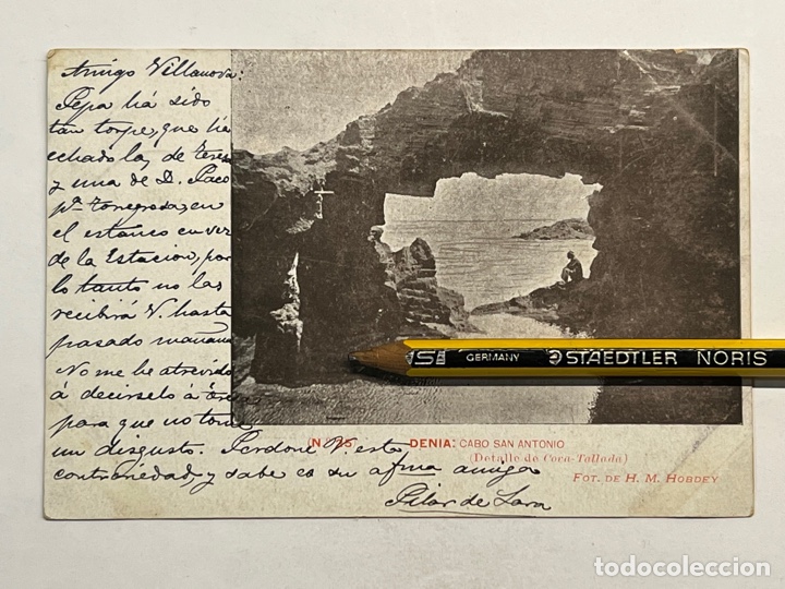 Antique Photography: DENIA Fotograf&iacute;a de H.M. Hobdey.. Cabo de San Antonio. Detalle de Coca Tallada, Septiembre (a.1900)