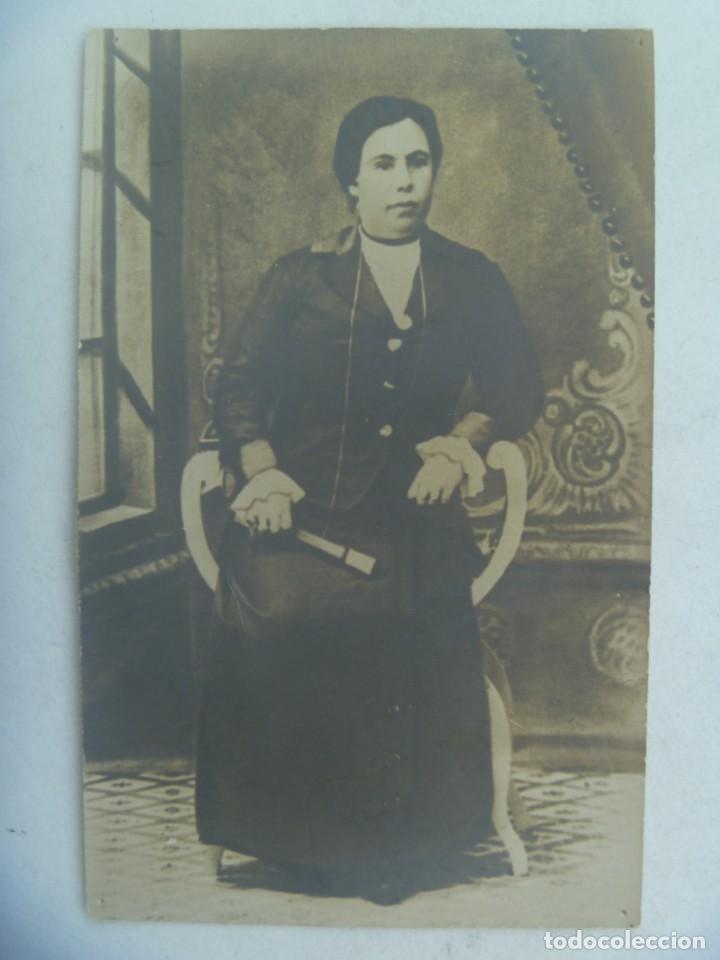 Alte Fotografie: PRECIOSA FOTO DE ESTUDIO DE SE&Ntilde;ORA CON ABANICO. PRINCIPOS DE SIGLO