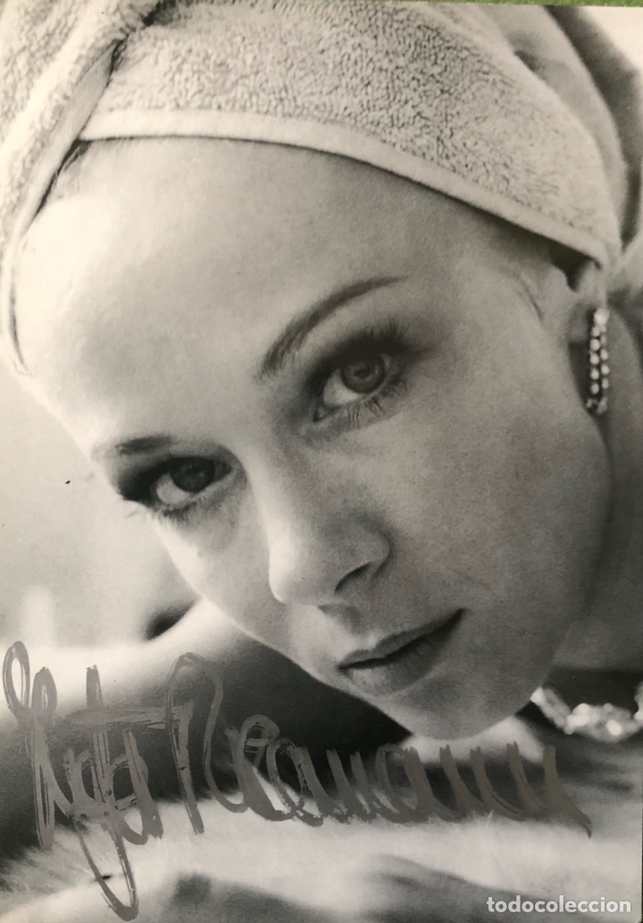 Fotografia antica: Postal firmada a mano,Katja Riemann.
