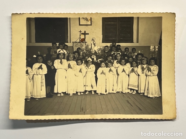 Fotografia antica: NI&Ntilde;OS ALGEMES&Iacute; ? fotograf&iacute;a Colegio de Santa Ana ? Representaci&oacute;n Infantil.. Angelitos&hellip; (h.1945?)