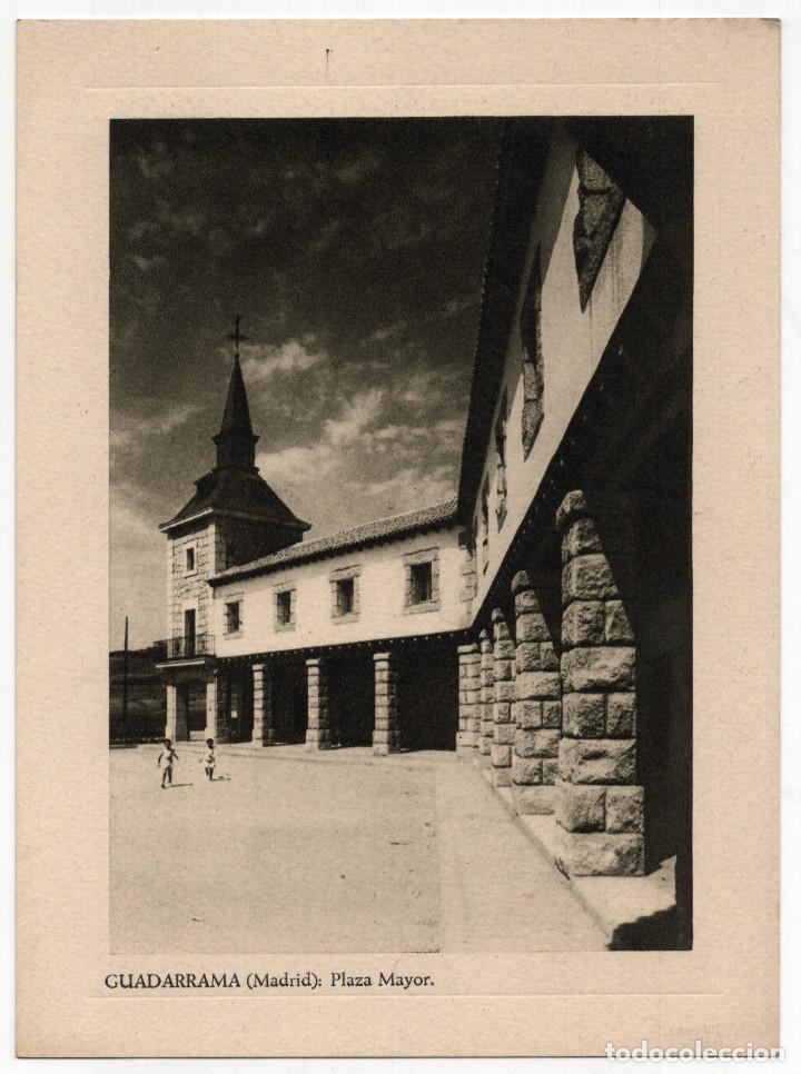Alte Fotografie: MADRID.- GUADARRAMA, PLAZA MAYOR. 17,5X13.