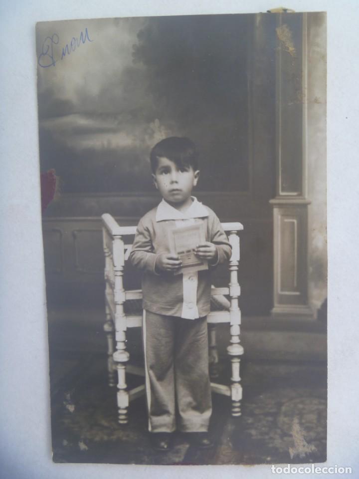 Antique Photography: BONITA FOTO DE ESTUDIO DE NI&Ntilde;O CON LIBRO . A&Ntilde;OS 20 - 30