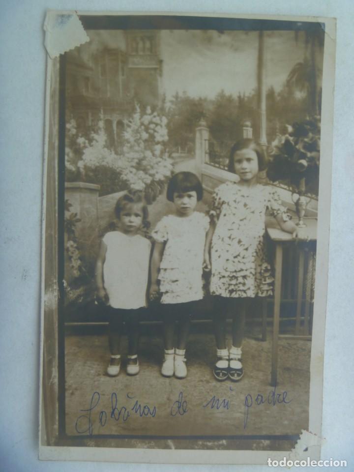 Antique Photography: MINUTERO DE FOTOGRAFO CALLEJERO DE NI&Ntilde;AS Y FONDO DECORADO, PRINCIPIOS DE SIGLO