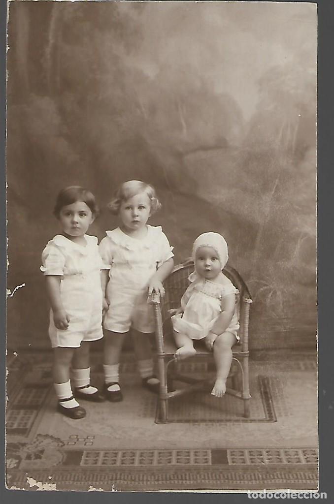 Alte Fotografie: -POSTAL FOTO. - NI&Ntilde;O- VER FOTOS