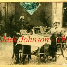 Fotografía antigua: JACK JOHNSON - BOXEO - 1916 - POSTAL · HOTEL PALACE · MADRID -. Lote 326713338