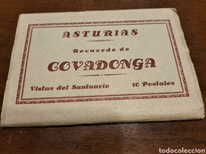 Fotograf&iacute;a antigua: Album de 8 fotos Recuerdo de Covadonga