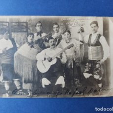 Fotografia antiga: ORIGINAL Y ANTIGUA POSTAL, FOTOGRAFIA, 1913. RONDALLA ARAGONESA DE PACO LEÑADOR. MUSICOS DE ARAGON.. Lote 334235633