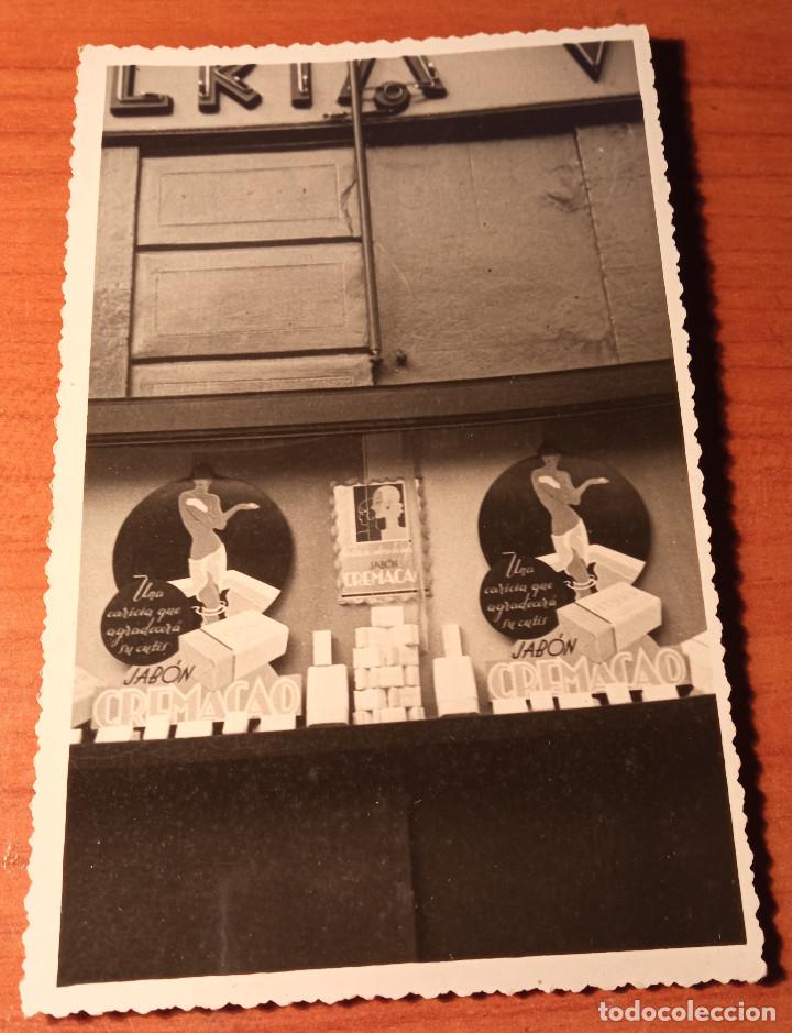 Antique Photography: Tarjeta postal Perfumeria J.Coll jab&oacute;n Cremacacao-Barcelona