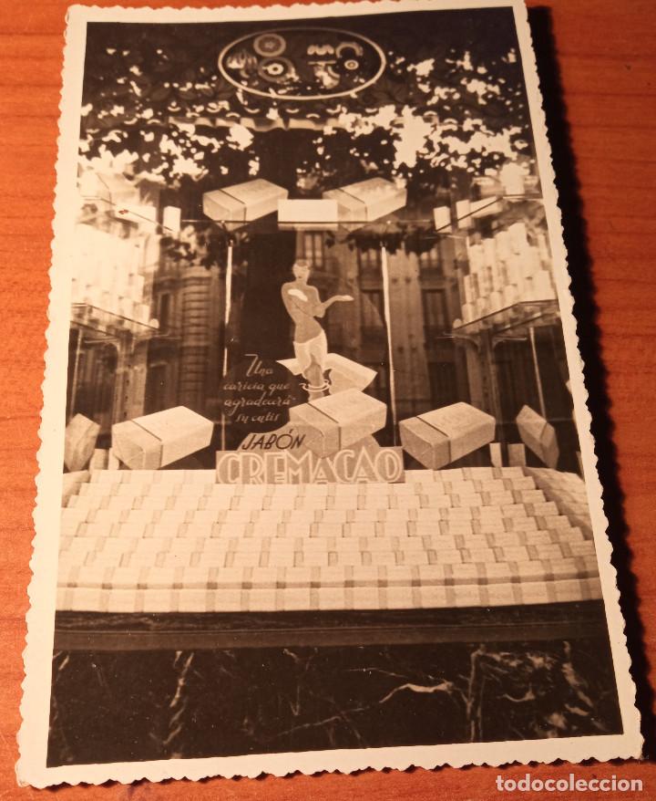 Antique Photography: Tarjeta postal Perfumeria J.Coll jab&oacute;n Cremacacao-Barcelona