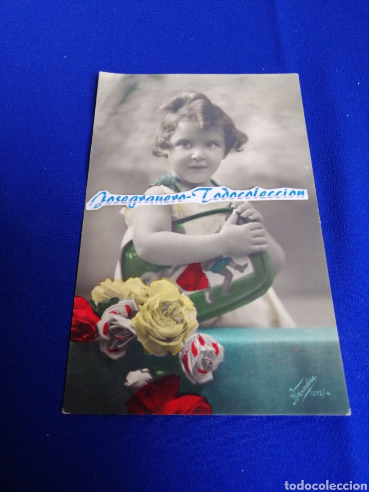 Fotografia antiga: NI&Ntilde;A MODELO POSANDO TARJETA FOTOGR&Aacute;FICA ANTIGUA A&Ntilde;O 1932