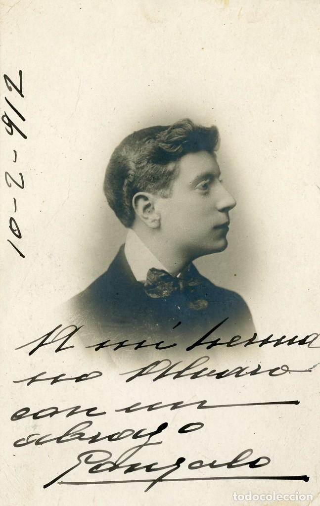 Alte Fotografie: POSTAL FOTOGRAFICA. RETRATO JOVEN. 1912