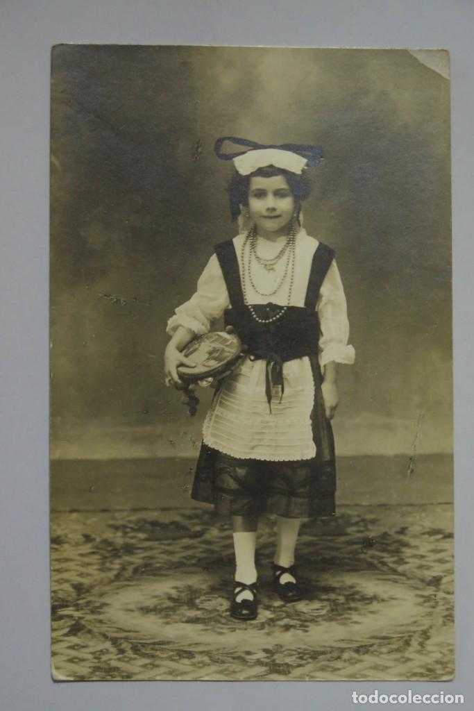 Fotografia antica: POSTAL FOTOGRAFICA. RETRATO NI&Ntilde;A CON TRAJE TRADICIONAL