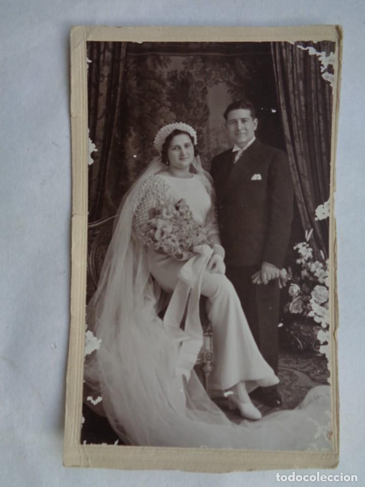 Alte Fotografie: PRECIOSA FOTO DE ESTUDIO DE BODA , 1934