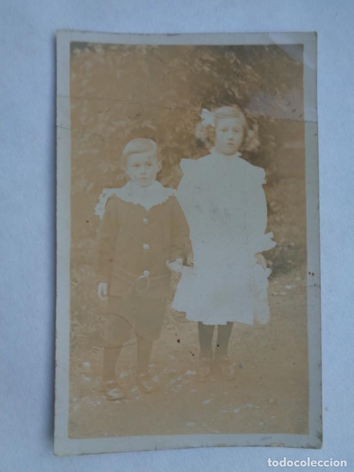 Fotografia antica: BONITA FOTO DE NI&Ntilde;OS ELEGANTES, FINES DEL SIGLO XIX O PRINCIPIOS DEL XX