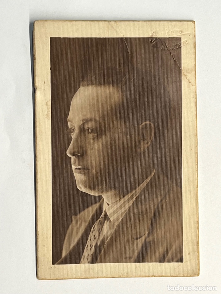 Alte Fotografie: PHOTO TENDERO Albacete. Joven con corbata (h.1930?) Med&iacute;das: 14 x 8 cm.,