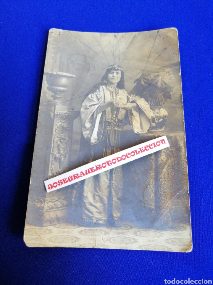 Alte Fotografie: MODELO POSANDO FOTOGRAF&Iacute;A POSTAL ANTIGUA