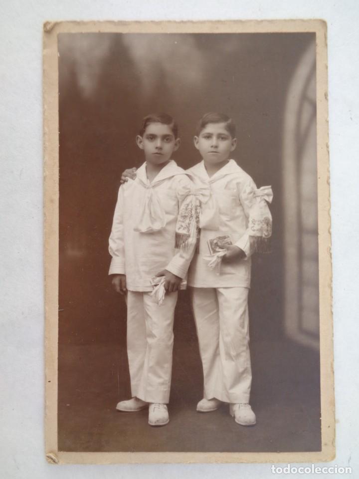 Alte Fotografie: PRECIOSA FOTO DE ESTUDIO DE NI&Ntilde;OS DE PRIMERA COMUNION, PRINCIPIOS SIGLO. DE R. DE ARELLANO, SEVILla