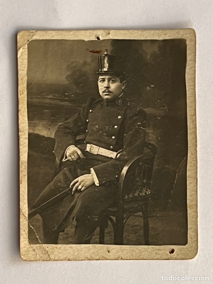 Antique Photography: MILITAR CATAL&Aacute;N. Fotograf&iacute;a antigua .. TOLL, fot&oacute;grafo.. (h.1910?) Med&iacute;das: 6,5 x 8,5 cm