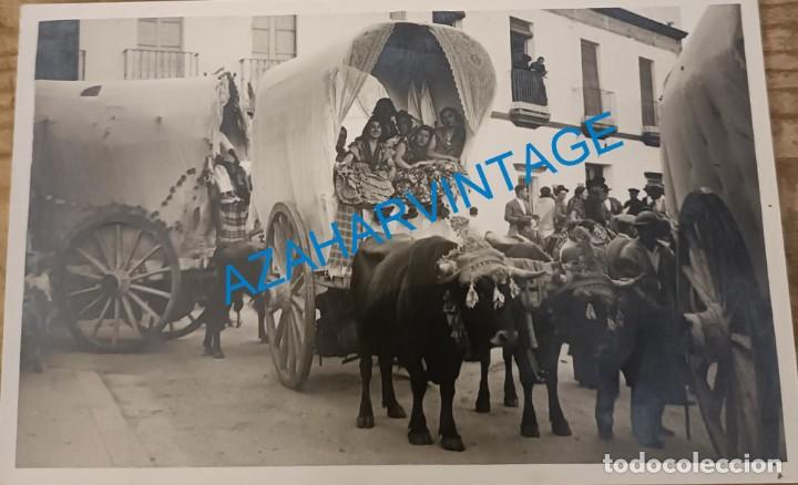 Fotograf&iacute;a antigua: A&Ntilde;OS 20, CARRETA ROMERIA DEL ROCIO,FOT. SANCHEZ DEL PANDO, 14X9 CMS