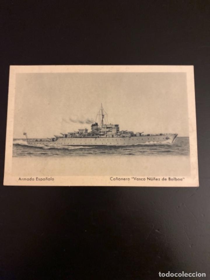 Fotograf&iacute;a antigua: Tarjeta postal armada espa&ntilde;ola ca&ntilde;onero Vasco N&uacute;&ntilde;ez de Balboa