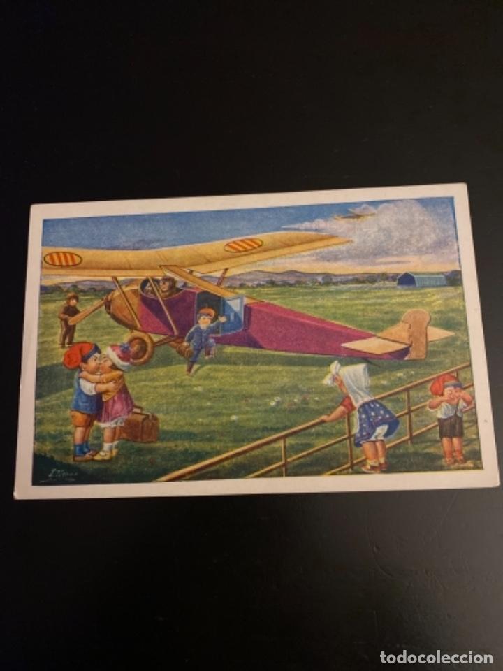 Fotograf&iacute;a antigua: Tarjeta postal catalana serie aviaci&oacute;n n&uacute;mero 6