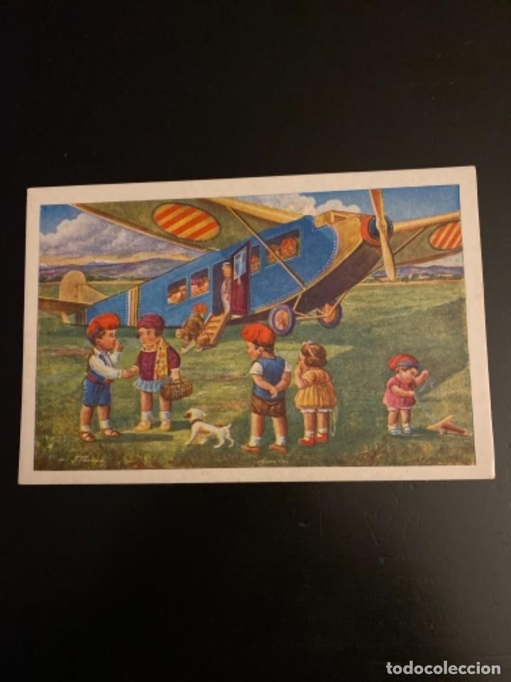 Fotograf&iacute;a antigua: Tarjeta postal catalana serie aviaci&oacute;n n&uacute;mero 4