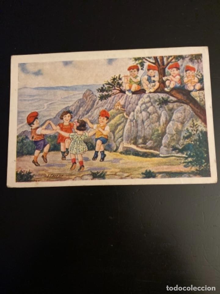Fotograf&iacute;a antigua: Tarjeta postal catalana serie sardana Montserrat