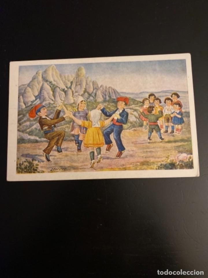 Fotograf&iacute;a antigua: Tarjeta postal catalana serie sardana Montserrat