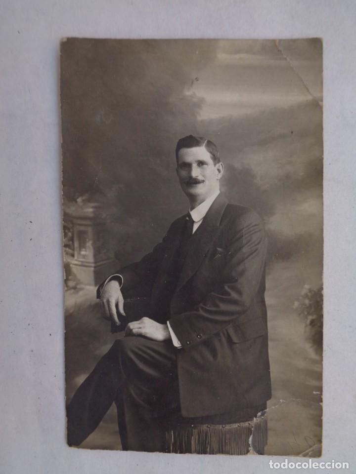 Fotografia antiga: BONITA FOTO DE ESTUDIO DE SE&Ntilde;OR ELEGANTE, PRINCIPIOS DE SIGLO