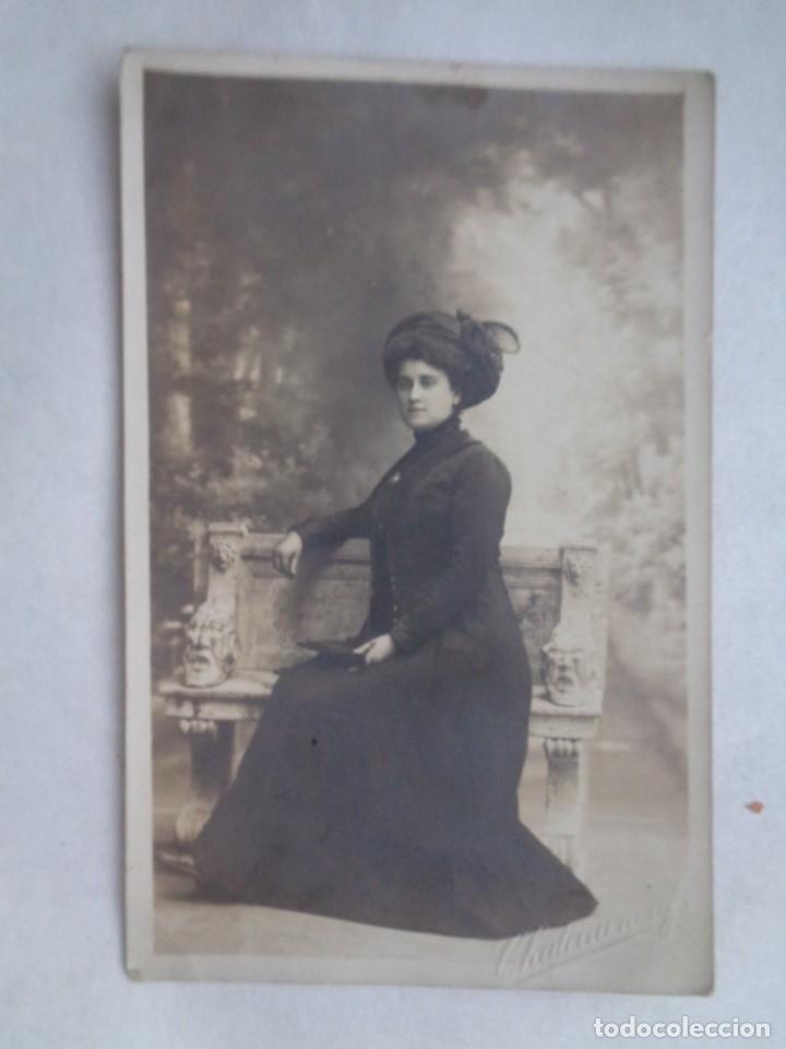 Fotografia antiga: PRECIOSA FOTO DE ESTUDIO DE SE&Ntilde;ORITA, PRINCPIOS DE SIGLO. DE CHATEAUNEUF