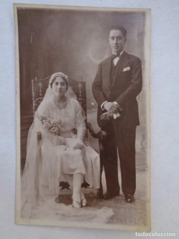 Antique Photography: PRECIOSA FOTO DE ESTUDIO DE BODA. MALAGA, 1930 .