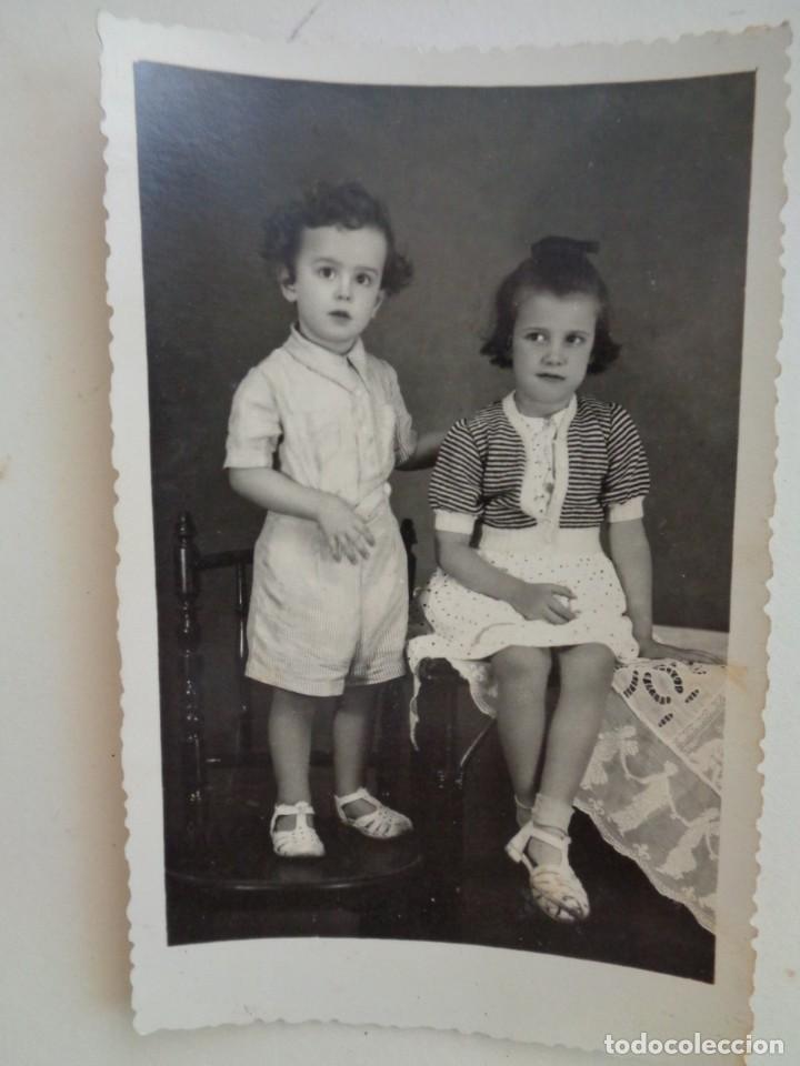 Alte Fotografie: PRECIOSA FOTO DE ESTUDIO DE NI&Ntilde;OS, HERMANOS