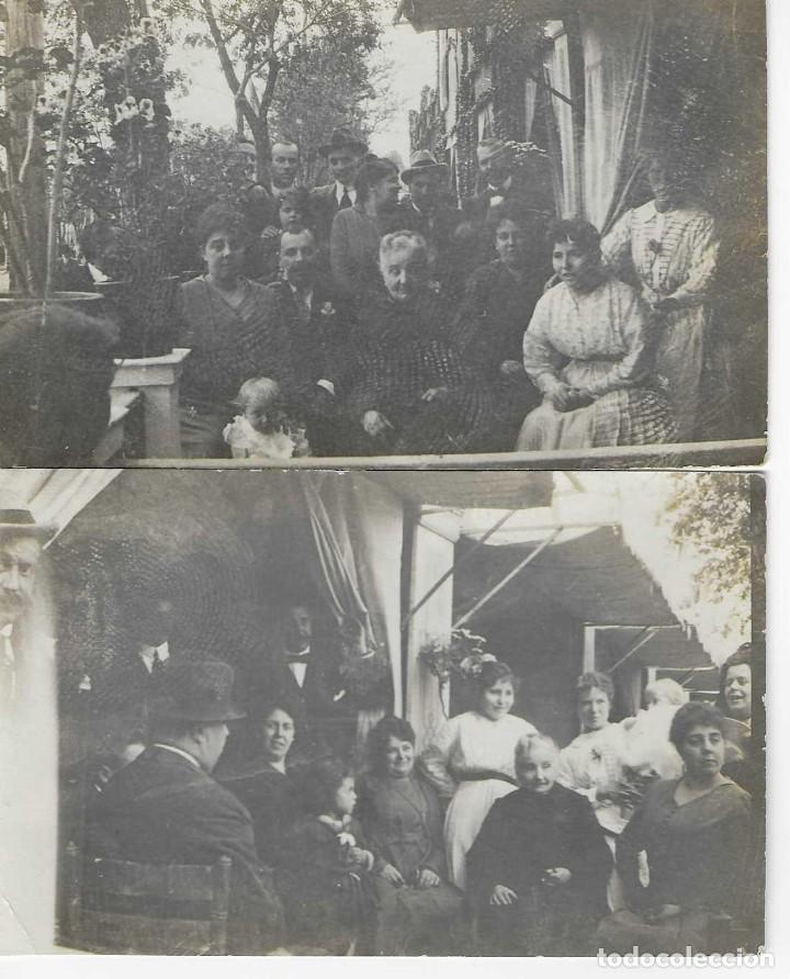 Alte Fotografie: DOS FOTOGRAFIA POSTAL SE&Ntilde;ORA REYES Y FAMILIA,- MIDE.- 13 X 8,50 C.M. VER FOTOS