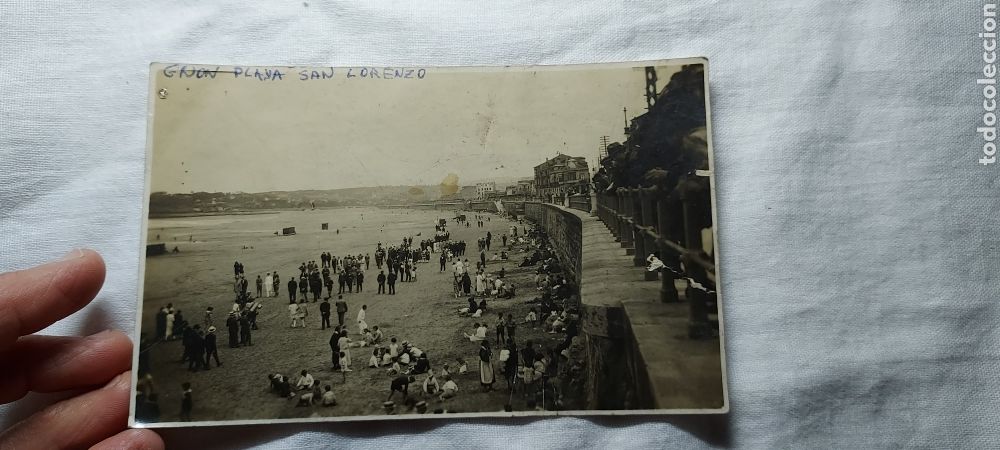 Antique Photography: GIJON PLAYA DE SAN LORENZO HACIA 1920-30.