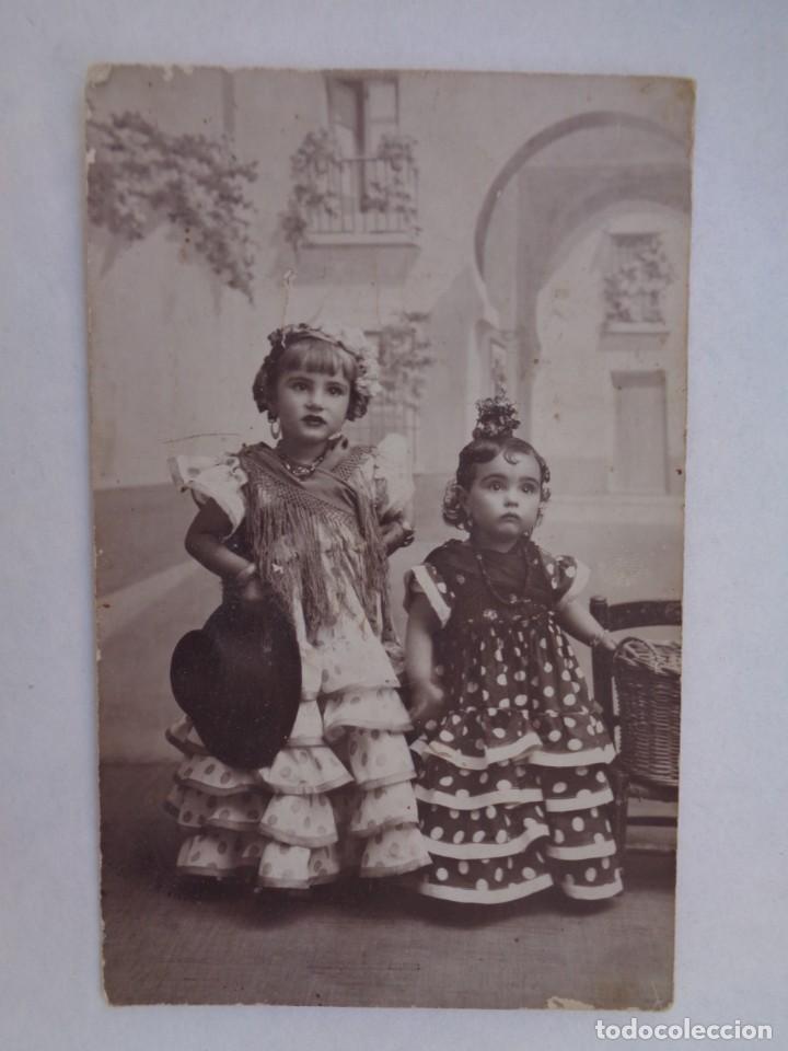 Antique Photography: PRECIOSA FOTO DE ESTUDIO DE NI&Ntilde;AS VESTIDAS DE FLAMENCA, A&Ntilde;OS 30 - 40