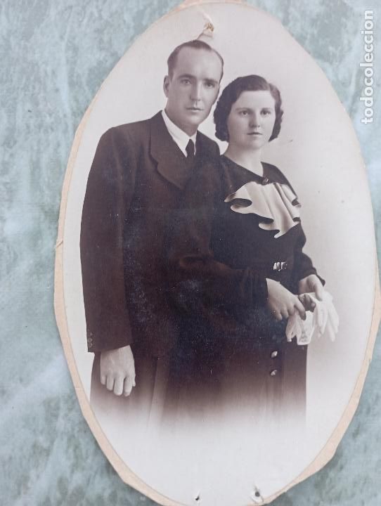 Fotograf&iacute;a antigua: PAREJA EN ESTUDIO .1936