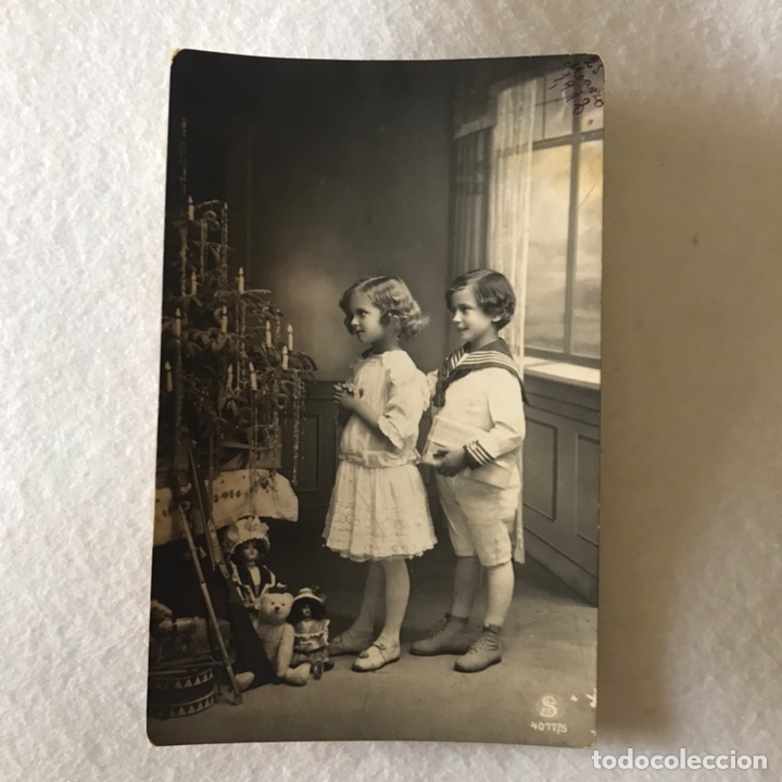 Antique Photography: ANTIGUA FOTOGRAF&Iacute;A POSTAL - ESTUDIO - NI&Ntilde;OS COMUNI&Oacute;N CON JUGUETES Y MU&Ntilde;ECAS