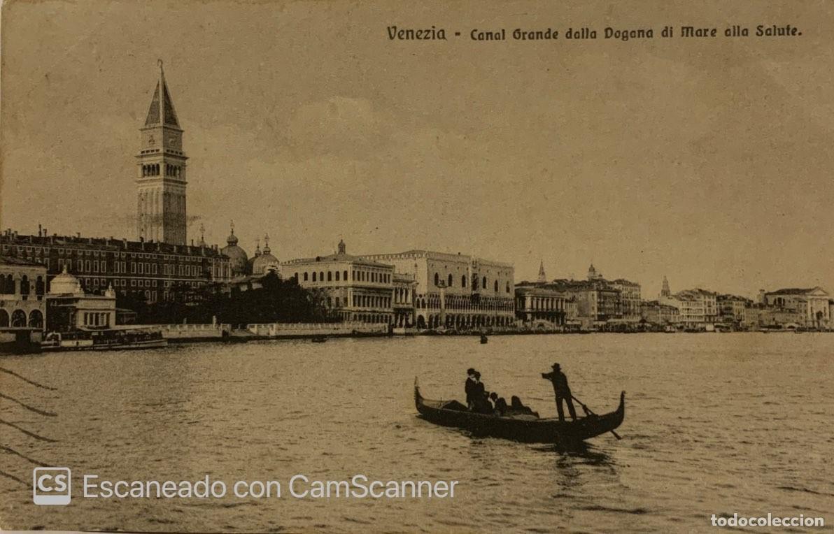 Fotograf&iacute;a antigua: VENEZIA-CANAL GRANDE DELLA DOGANA DI MARA ALLA SALUTE -POSTAL ANTIGUA PRINCIPIOS SIGLO XX