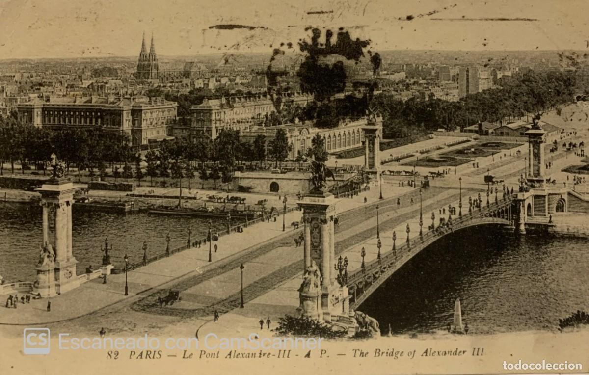 Fotograf&iacute;a antigua: PARIS- LE PONT ALEXANDRE III -POSTAL ANTIGUA PRINCIPIOS SIGLO XX