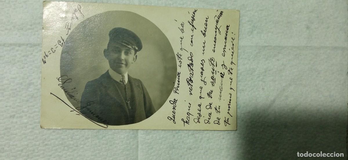 Fotografia antica: FOTOGRAFIA ANTIGUA RETRATO DE HOMBRE CIRCULADA 1907 DE 8,5 X 13,5 CMS.