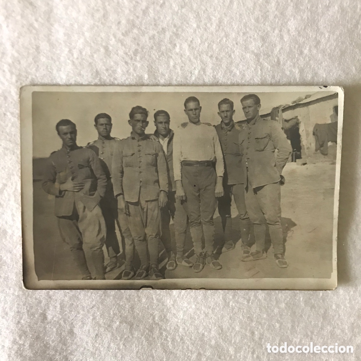 Alte Fotografie: ANTIGUA FOTOGRAF&Iacute;A POSTAL - MILITAR - GRUPO DE SOLDADOS - &iquest;GUERRA DE MARRUECOS? &iquest;RIF?