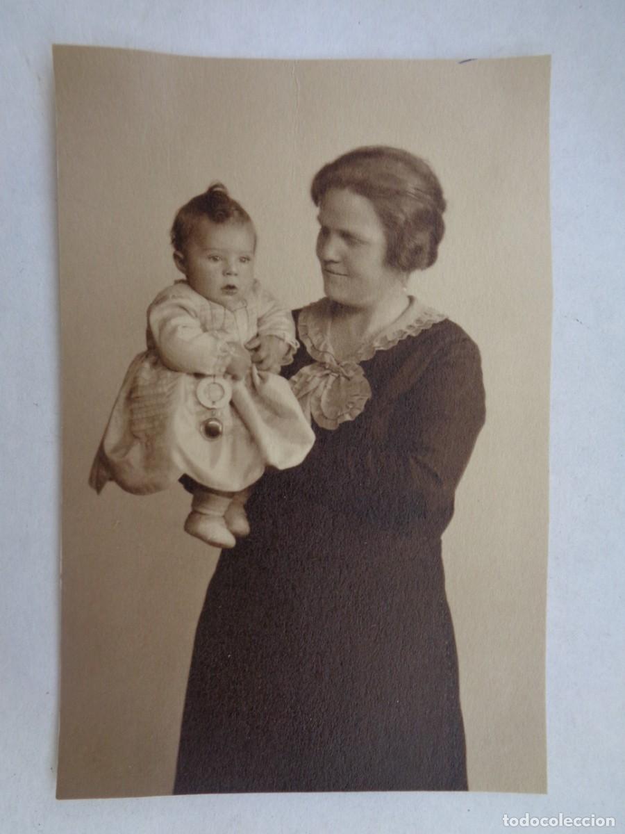 Antique Photography: PRECIOSA FOTO DE ESTUDIO DE MADRE CON BEBE , A&Ntilde;OS 20 - 30
