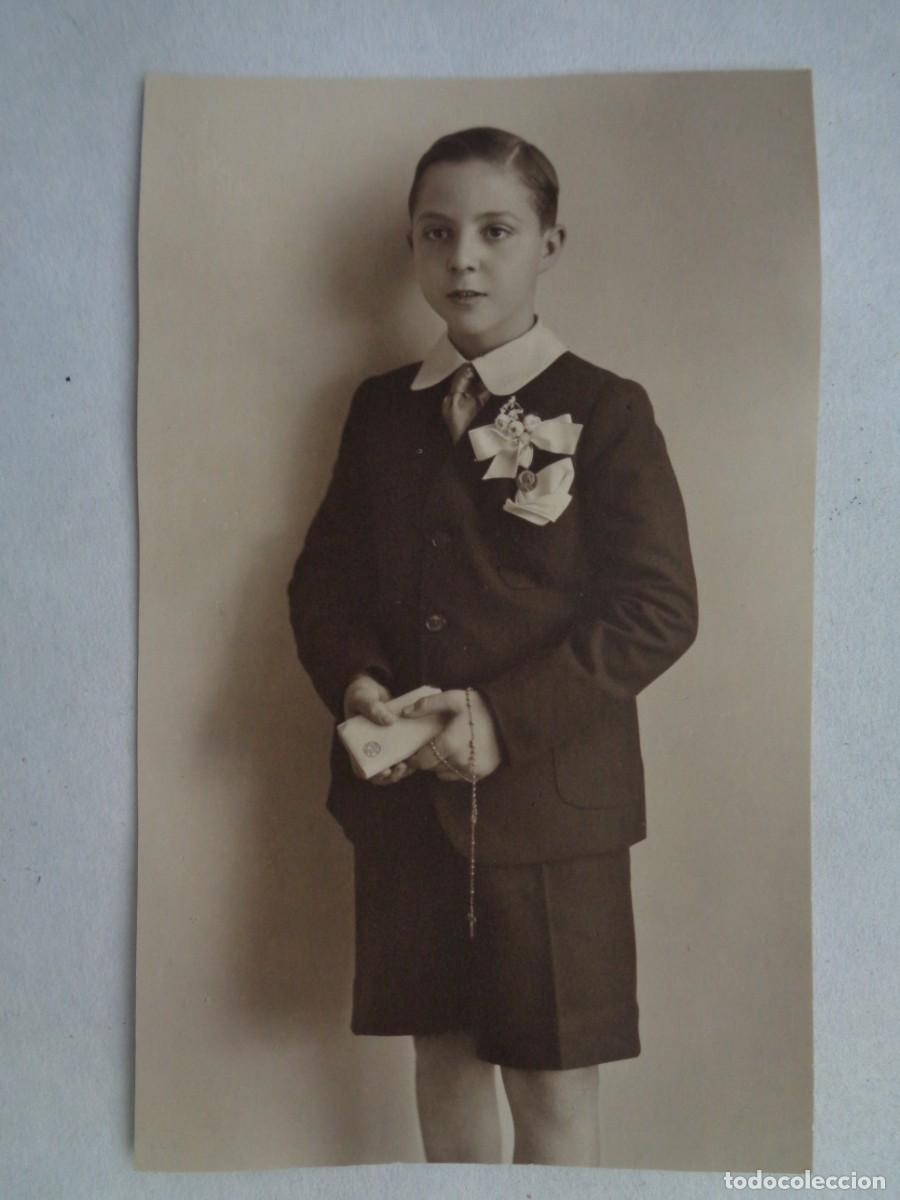 Fotograf&iacute;a antigua: PRECIOSA FOTO DE ESTUDIO DE NI&Ntilde;O DE PRIMERA COMUNION CON PANTALON CORTO, A&Ntilde;OS 30