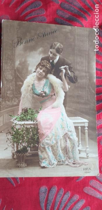 Antique Photography: FELICIDADES-V12-135X85mm-FOTO POSTAL-BONNE ANNEE