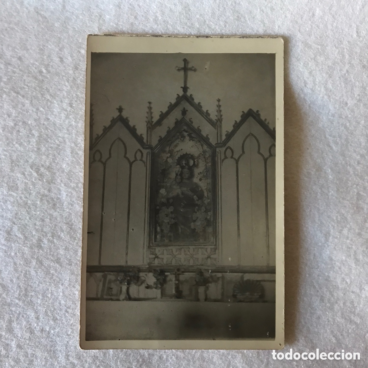 Fotografia antiga: ANTIGUA FOTOGRAF&Iacute;A POSTAL - VIRGEN A IDENTIFICAR