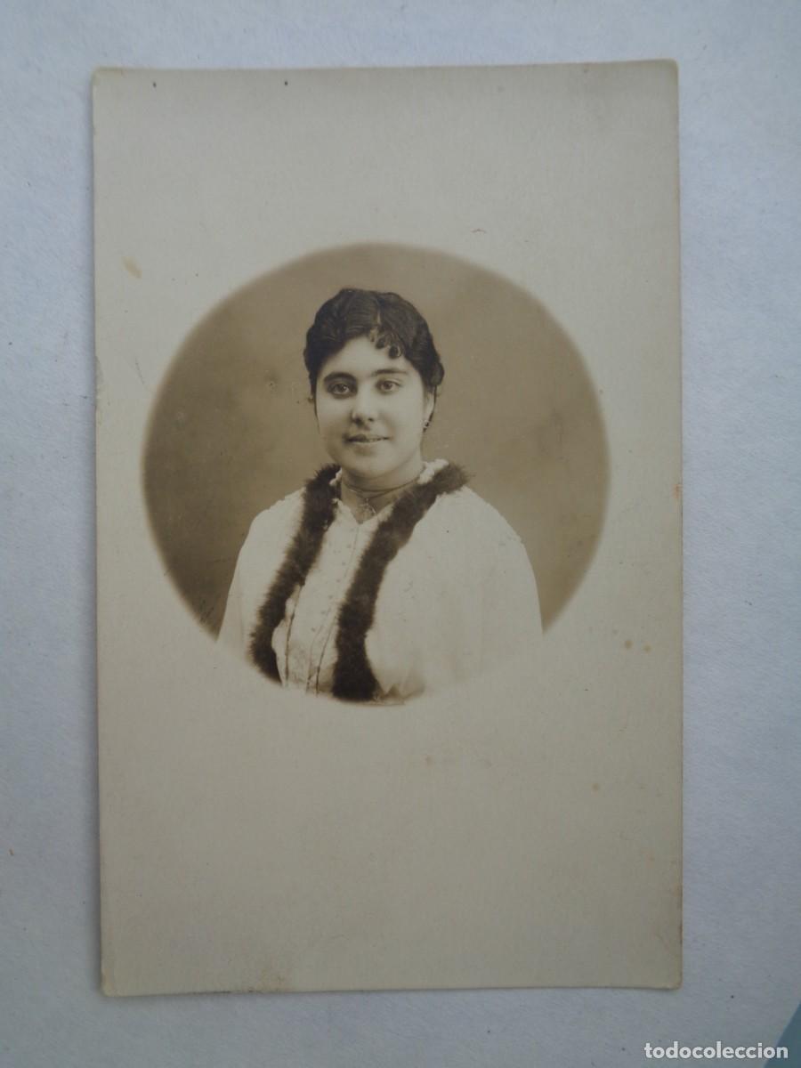 Antique Photography: PRECIOSA FOTO DE ESTUDIO DE SE&Ntilde;ORITA, PRINCPIOS DE SIGLO.
