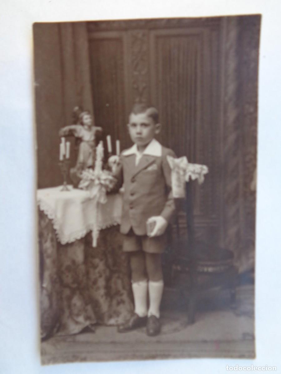 Antique Photography: PRECIOSA FOTO DE ESTUDIO DE NI&Ntilde;O DE PRIMERA COMUNION, PRINCIPIOS DE SIGLO